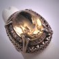 Antique Victorian Citrine Ring Vintage Wedding Art Deco 1890 Arts Crafts