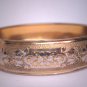 Antique Gold Gilt Bangle Bracelet Estate Victorian Floral