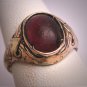 Antique Ruby Ring Georgian Victorian 1800s Ornate Gold Wedding