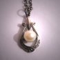 Antique Akoya Pearl Pendant Necklace Victorian Art Deco Silver 1920