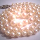 Antique Pearl Necklace Graduated 7mm Strand Vintage Art Deco Akoya Ocean 1930