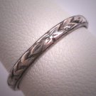 Antique Wedding Band Art Deco Floral Vintage Ring 7