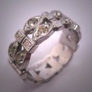 Antique Wedding Ring Eternity Band Vintage Art Deco 1930 Engagement Stacking Band