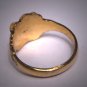 Antique Snake Ring Carnelian Victorian Gothic Revival Gold 1930