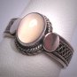 Vintage Moonstone Ring Antique Victorian Etruscan Rev. Motif Silver
