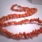 Antique Victorian Coral Necklace Italian Hand Carved Bead Vintage Strand