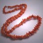 Antique Victorian Coral Necklace Italian Hand Carved Bead Vintage Strand
