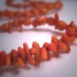 Antique Victorian Coral Necklace Italian Hand Carved Bead Vintage Strand
