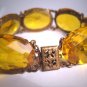 Antique Amber Stone Bracelet Art Deco Faceted Vintage 1920