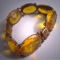 Antique Amber Stone Bracelet Art Deco Faceted Vintage 1920