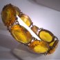 Antique Amber Stone Bracelet Art Deco Faceted Vintage 1920
