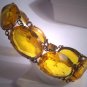 Antique Amber Stone Bracelet Art Deco Faceted Vintage 1920