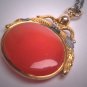 Antique Carnelian Intaglio Cameo Pendant Gold c.1890 Neo Classic Victorian Snakes Dragon