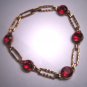 Vintage Ruby Bracelet Antique Art Deco Gold 1920