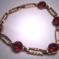 Vintage Ruby Bracelet Antique Art Deco Gold 1920