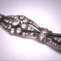 Antique French Paste Brooch Bar Pin Antique Cuts Edwardian Art Deco 1900