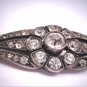 Antique French Paste Brooch Bar Pin Antique Cuts Edwardian Art Deco 1900