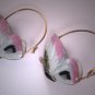 Vintage Guilloche Enamel Butterfly Earrings Pink Art Nouveau Revial Deco