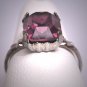 Antique Amethyst Paste Ring Vintage Art Deco Silver Victorian 1920