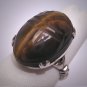 Antique Tigers Eye Scarab Ring Vintage Victorian Art Deco c.1920 - Egyptian Revival