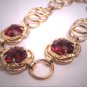 Vintage Ruby Bracelet Antique Art Deco Gold 1920 Ornate Gold