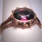 Antique Garnet Ring Georgian Victorian 18K Rose Gold Wedding - Georgian Etruscan