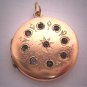 Antique Gold Locket Ornate Star Vintage Victorian Fob Charm Pendant for Necklace