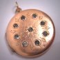 Antique Gold Locket Ornate Star Vintage Victorian Fob Charm Pendant for Necklace