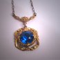 Antique Sapphire Paste Necklace Vintage Art Deco Edwardian 1920