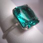 Antique Emerald French Paste Ring Art Deco Retro 1920
