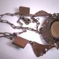 Antique Lapis Blue Czech Necklace Vintage Victorian Art Deco 1920 Enamel