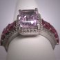 Vintage Rose de France Amethyst Ruby Ring Art Deco Wedding