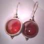 Vintage Victorian Carnelian Earrings Etruscan Silver Georgian