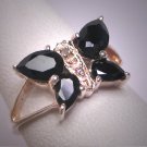 Vintage Sapphire Diamond Butterfly Ring Band Wedding