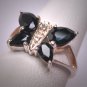 Vintage Sapphire Diamond Butterfly Ring Band Wedding