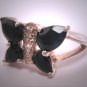 Vintage Sapphire Diamond Butterfly Ring Band Wedding