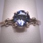 Vintage Victorian Iolite Ring Wedding Art Deco Solitaire