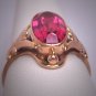 Antique Ruby Ring Vintage Art Deco Wedding 1920 Ornate Russian Gold