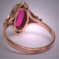 Antique Ruby Ring Vintage Art Deco Wedding 1920 Ornate Russian Gold