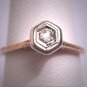 Antique Old Mine Cut Diamond Wedding Ring Vintage Edwardian 18K Gold