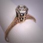 Antique Old Mine Cut Diamond Wedding Ring Vintage Edwardian 18K Gold