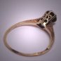 Antique Old Mine Cut Diamond Wedding Ring Vintage Edwardian 18K Gold