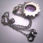 Vintage Etruscan Victorian Revival Rose de France Amethyst Pendant Silver Roman Revival