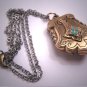Antique Turquoise Gold Fob Necklace Pendant 1880's Victorian
