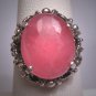 Antique Roe Quartz Ring Vintage Victorian Art Deco Silver c.1930