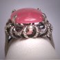 Antique Roe Quartz Ring Vintage Victorian Art Deco Silver c.1930