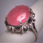 Antique Roe Quartz Ring Vintage Victorian Art Deco Silver c.1930