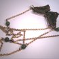 Antique Vintage Jade Butterfly Necklace Pendant Art Deco Carved