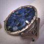 Antique Carved Lapis Ring Old Chinese Victorian Art Deco 1920