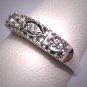 Antique Diamond Wedding Ring Heart Band Vintage Art Deco W.G. Engagement 1930